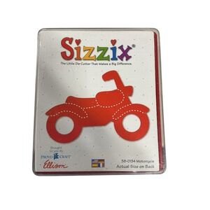 Sizzix original red dies motorcycle 38-0134 Provo Craft Ellison